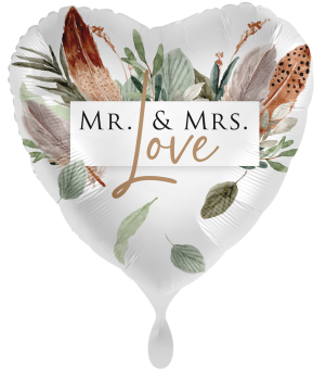 Folienballon - Mr & Mrs Love - ø 43cm